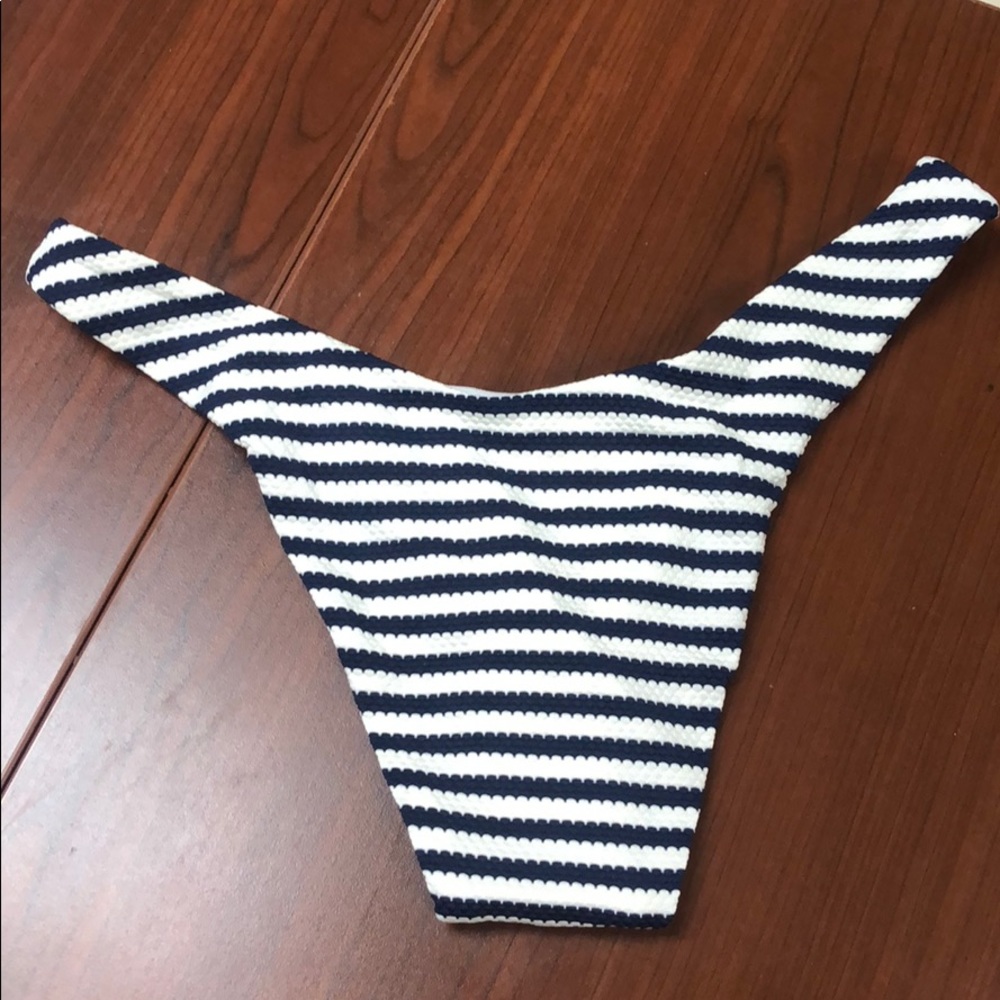 NEW Zaful bandeau bikini two piece Large striped - Picture 2 of 6